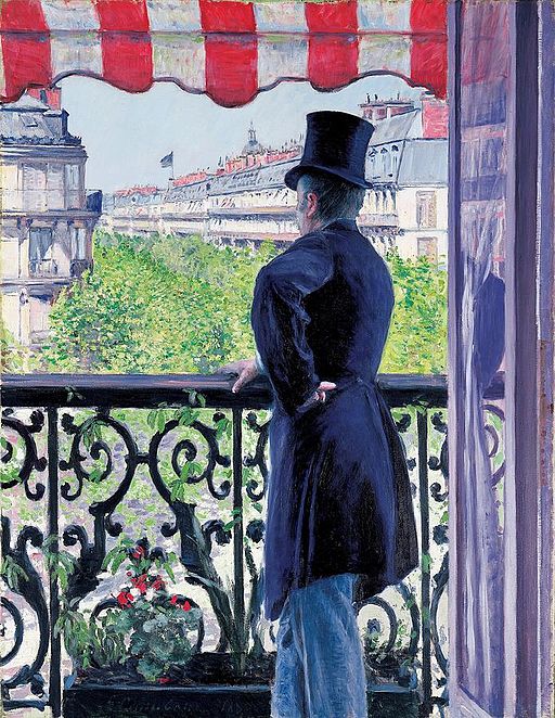 Gustave Caillebotte Homme au balcon, Boulevard Haussmann 1880