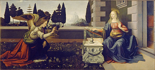 Leonardo da Vinci The Annunciation 1475-1485