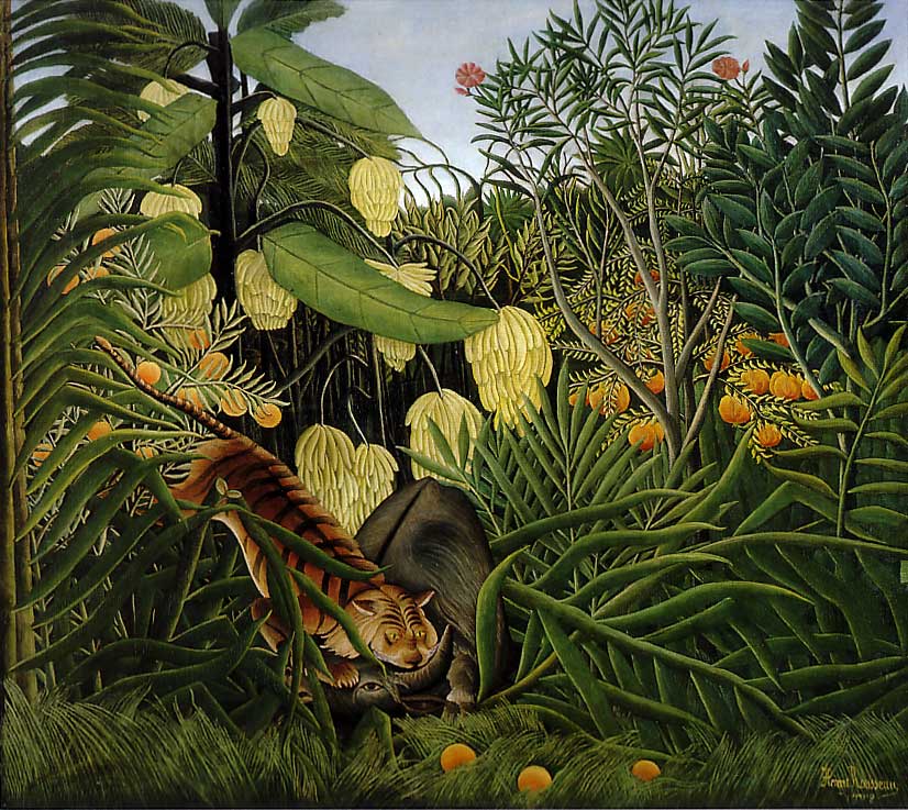 Henri Rousseau Fight Between a Tiger and a Buffalo 1908