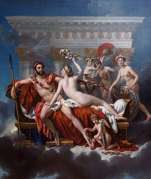 Jacques-Louis David Mars disarmed by Venus 1822-1824