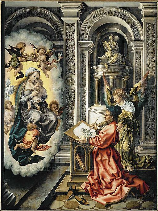 Jan Gossaert St Luke Painting the Madonna 1520-1525