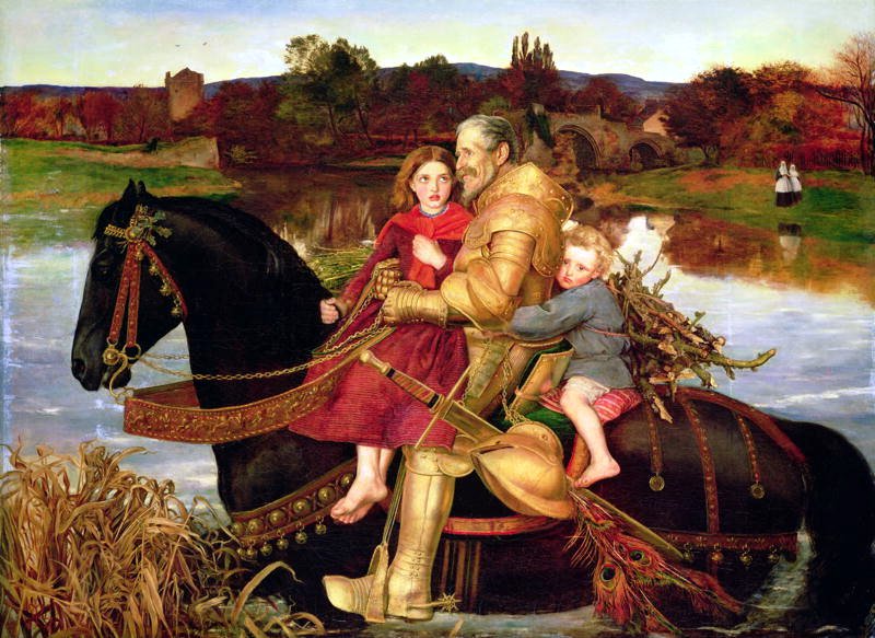 John Everett Millais A Dream of the Past: Sir Isumbras at the Ford 1857