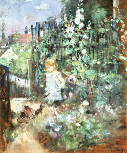 Berthe Morisot Child among staked roses 1881