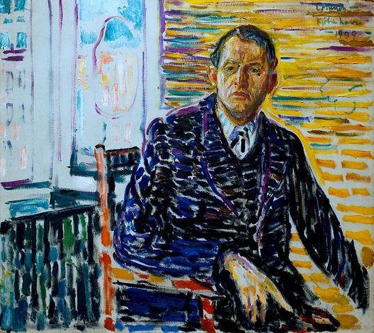 Edvard Munch Self-Portrait in the Clinic 1909