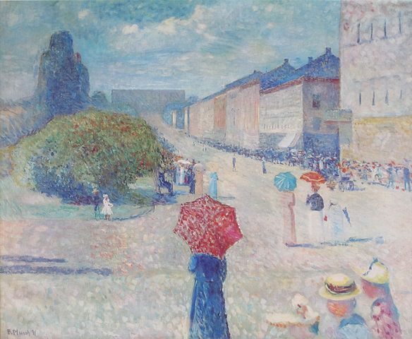 Edvard Munch Spring Day on Karl Johan 1890