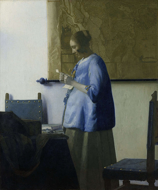 Johannes Vermeer Woman in Blue Reading a Letter 1663-1664