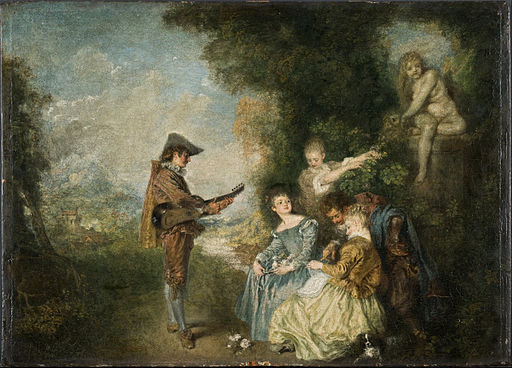 Jean-Antoine Watteau The Love Lesson 1716-1717