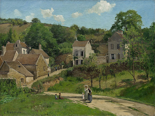 Camille Pissarro, the hermitage at pontoise (1867)
