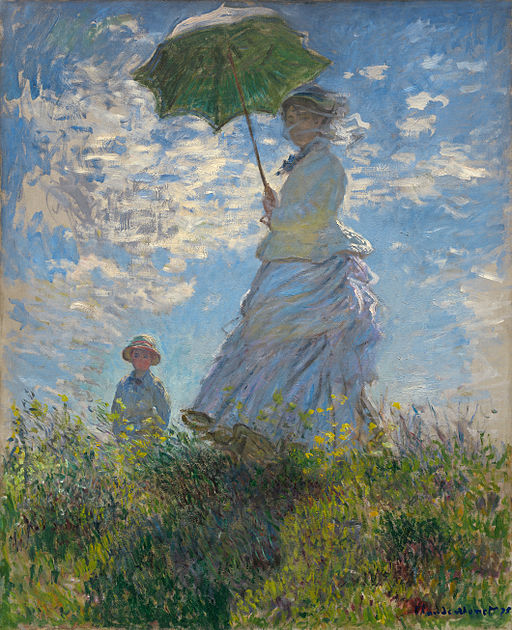Claude Monet, Woman with a Parasol - Madame Monet and Her Son (1875)