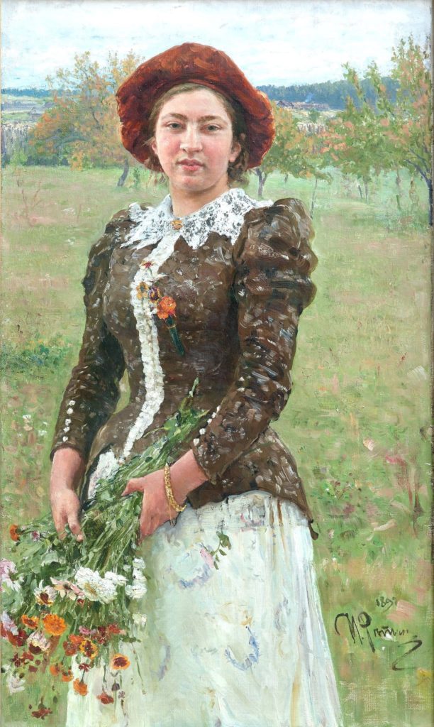 Ilya Repin, Autumn Bunch. Portrait of Vera Ilyinichna Repina, the Artist's Daughter (1892))